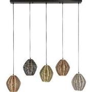 Hanglamp Metaal - 5-Lichts - 118x26x150cm - Web Mix