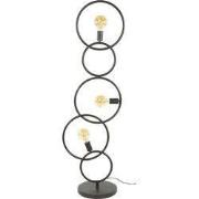 Vloerlamp Zwart Metaal - 3-Lichts - 44x30x140cm - Loop