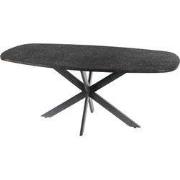 Eettafel Grijs Staal - 180x90x77cm - Metallic