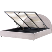 MOUZON - Bed met opbergruimte - Beige  - 180 x 200 cm - Stof