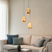 Glazen Highlight Golden Egg LED Hanglamp – Zwart