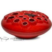 Villa Pottery  Rode schaal vaas  D34 x H15