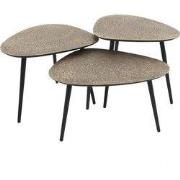 Salontafel Driehoekig - Metallic Brons - Set van 3
