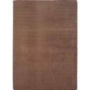 JOY Effen Soft Vloerkleed – 100% Polyester – Anti-Slip - Bruin- 80x250...