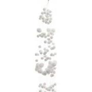 3 stuks - Guirlande sneeuwbal l135 cm wit