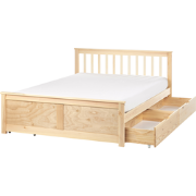 OLENDON - Bed met 2 lades - Lichtbruin - 140 x 200 cm - Dennenhout