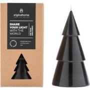 Kerstboomkaars zwart large palmolie kokoswax fairtrade