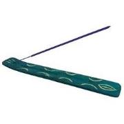 Houten wierookhouder groen 26 cm