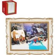Frame winter scenery battery operated l24,5xb10,5xh20 cm