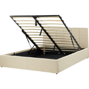 DREUX - Bed met opbergruimte - Beige - 140 x 200 cm - Polyester