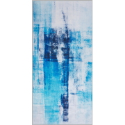 TRABZON - Laagpolig vloerkleed - Turquoise - 80 x 150 cm - Polyester