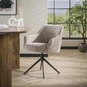 Set van 2 eetkamerstoelen Chia Rich Stof Zand Draaibaar
