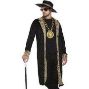 Henbrandt - VOLWASSENEN HEREN PIMP / POOIER Kostuum, bestaande uit: Zw...