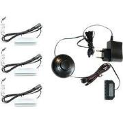 Set van 3 glazen bodemklemmen koud wit