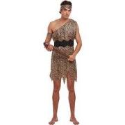 Henbrandt - VOLWASSENEN CAVEMAN HOLBEWONER Kostuum - Bestaande uit: Ho...