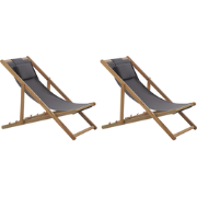 AVELLINO - Ligbed - Donkerbruingrijs - Polyester