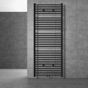 Badkamerradiator Sahara 750x1800 mm zwart mat recht met middenaansluit...