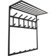 LOFT42 Kapstok Jaimy - Zwart – Metaal – 6 dubbele haken - 80x80x30
