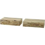 Zwevend Nachtkastje Set van 2 - Acaciahout - 1 Lade