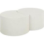 Salontafel Rond - Wit Marmer Composiet - 61x61x36cm