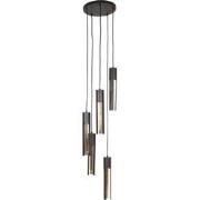 Hanglamp Zwart Metaal - 5-Lichts - 30x30x180cm