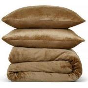 PHLOX Dekbedovertrek Flanel Fleece - Tweepersoons 200x220 cm + 2 Kusse...