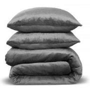 PHLOX Dekbedovertrek Flanel Fleece - Lits Jumeaux 240x220 cm + 2 Kusse...