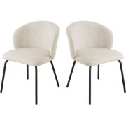 Set van 2 stoelen met gestoffeerde zitting en rugleuning - VESPER