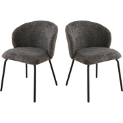 Set van 2 stoelen met gestoffeerde zitting en rugleuning - VESPER