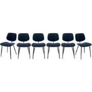 Set van 6 fluwelen stoelen Olympia