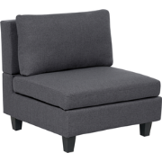 UNSTAD - Fauteuil - Donkergrijs - Polyester
