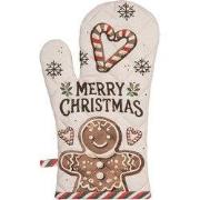 Clayre & Eef Ovenwant 18x30 cm Beige Katoen Gingerbread man