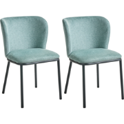 ARTESIA  - Eetkamerstoel set van 2 - Mintgroen - Polyester
