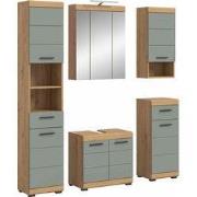 Badkamer Scout 5-Delig ca. 154 cm Saliegroen / Badkamer Set Scout Eik ...