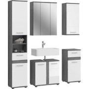 Blake badkamercombinatie 5-delig rookzilver / wit