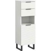 Badkamerkast Met 2 Laden, 1 Deur En 1 Vak, Wit
