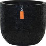 Pot bol Skin 14x13 zwart bloempot