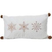 Kussen polyester L50b30h8 cm wit