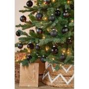 Mica Decorations Kerstballen Set - 42 Stuks - Ø7 cm - Glas - Zwart