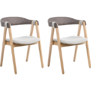 DAY - Eetkamerstoel set van 2 - Lichtbruin/Taupe - Polyester