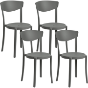 VIESTE  - Tuinstoel set van 4 - Donkergrijs