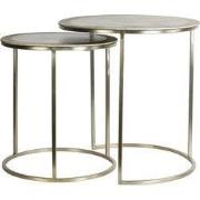 Light&living Bijzettafel S/2 Ø40x45+Ø50x52 cm TALCA licht goud