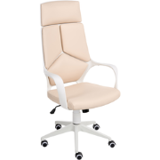 DELIGHT - Bureaustoel - Lichtbeige - Kunstleer