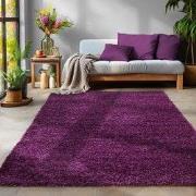 Tapijtenloods Basic Shaggy vloerkleed Paars Hoogpolig- 240x340 CM