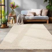 Tapijtenloods Basic Shaggy vloerkleed Creme Hoogpolig- 140x200 CM