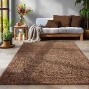 Tapijtenloods Basic Shaggy vloerkleed Bruin Hoogpolig- 160x230 CM