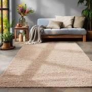 Tapijtenloods Basic Shaggy vloerkleed Beige Hoogpolig- 80x150 CM