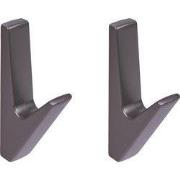 QUVIO Wandkapstok - Metaal - Grijs - Set van 2