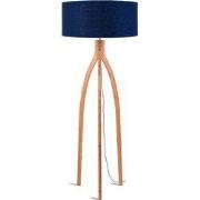 Vloerlamp Annapurna - Blauw/Bamboe - Ø60cm