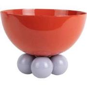 Present Time - Schaal Double Funky Large - bright red w. soft purple